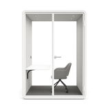 FocusPod Solo Plus™ in white – spacious soundproof office pod for solo work