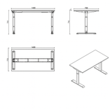 FocusDesk™ Dual Motor Sit Stand Desk – Melamine Top