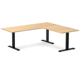 FocusDesk™ L-Shape Melamine Sit Stand Desk