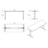 FocusDesk™ Dual Motor Sit Stand Desk – Melamine Top