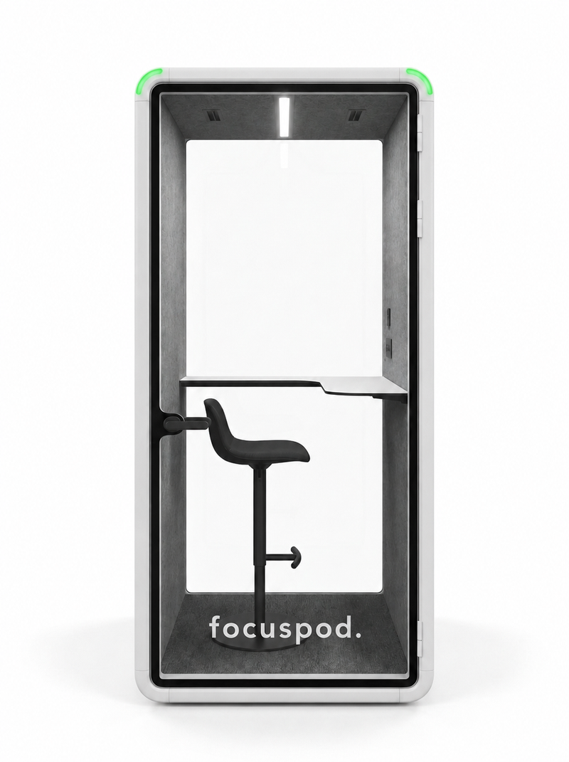 FocusPod Solo one-person soundproof office phone booth